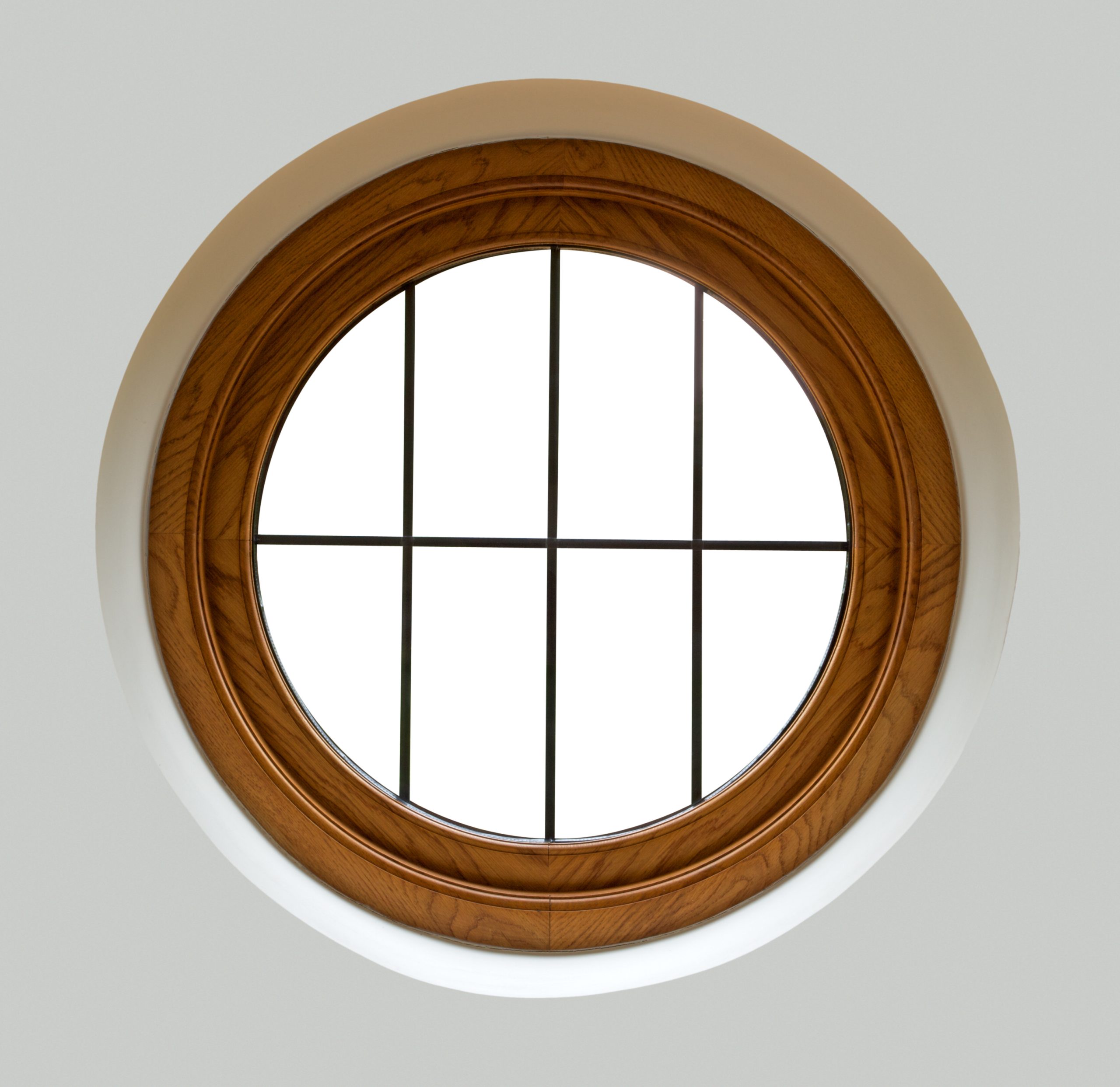 Porthole shape fixed double glazed window